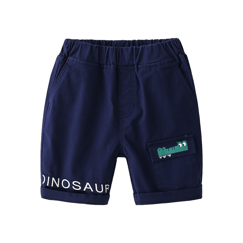 Jongens Zomer Shorts Baby Mode Korte Broek Kinderen Brief Knie Lengte Broek 3-7 Jaar Kids Casual shorts Broek: Blauw / 7T