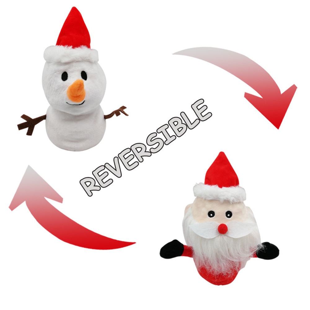 Omkeerbare Flip Kerstman En Sneeuwpop Leuke Soft Simulatie Kerst Pop Kids Kerstmis Speelgoed Cadeau Voor Kinderen Kind