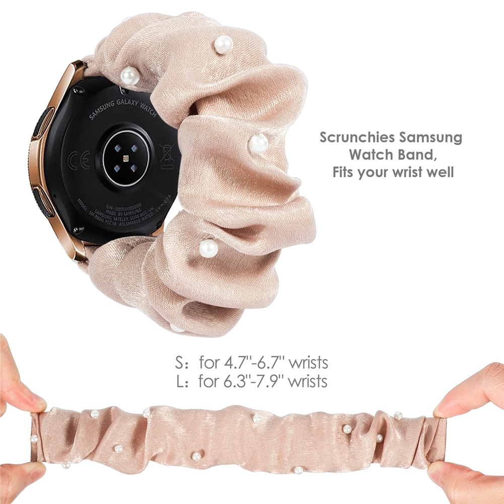 Toyouths trykt stofbånd til samsung galaxy ur 3 42mm aktive 40mm kvinder fritid elastisk rem 20mm til aktive 2 40mm 44mm