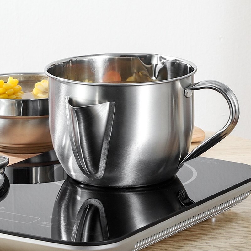 Filtro de aceite de acero inoxidable separador de sopa colador olla utensilios de cocina P7Ding