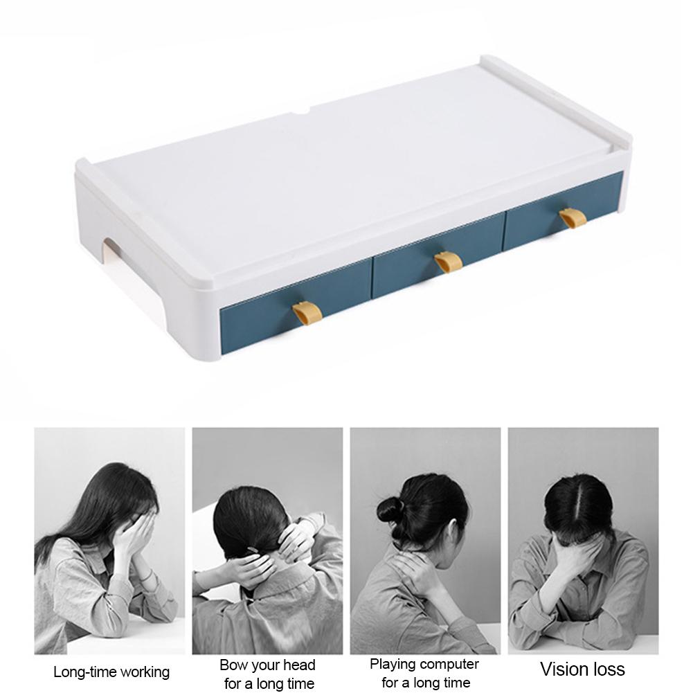 Bracket Computer Accessories Drawer Holder Space Saving Desk Storage Box Organizer For LCD Monitor Desktop Computer