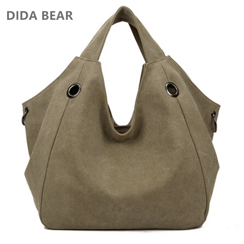 Didabear dames canvas tote handtassen dames #39 ;s grote boodschappentas tassen bolsos mujer femme sac a main voor meisjes reizen