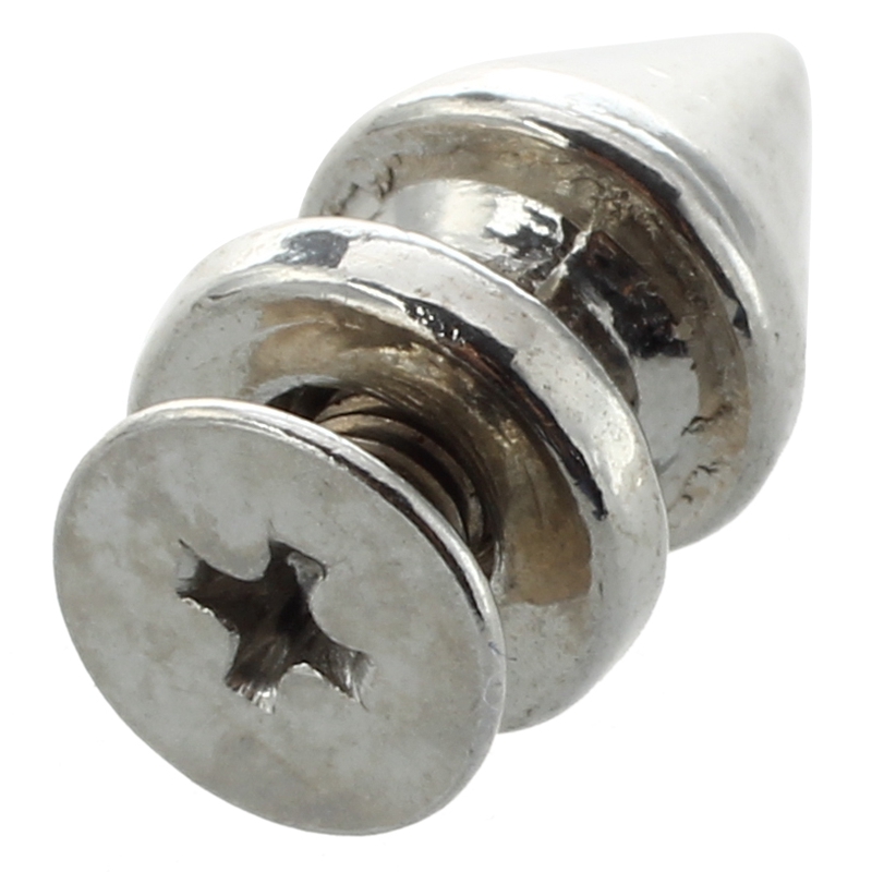 10X Copper Rivets Silver Pointed Studs Punk Rivets Screw With 100X Iron Silver Conical Rivet Screw Studs 6Mm