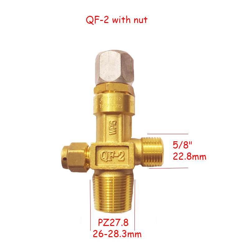 4L 40L Oxygen Valve QF-2 PZ19.2 PZ27.8 QF-2C PX-32A Argon Gas Cylinders Nozzle Steel Cylinder Head Cut-off Valve: WHITE