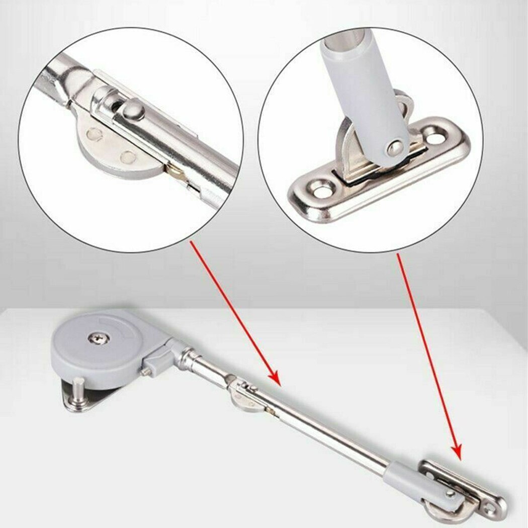 Hinge Door Support Hydraulic Lid Flap Stay Soft Close Toy Box Safety Strut Arm Zinc Alloy Hinge Cabinet Cupboard Furniture Doors