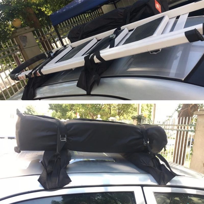 Auto Soft Imperiaal 2 Stuks / Set Zwarte Bagage Rack Load 60kgs Opvouwbaar Oxford Universal Car Carrier Rack Universal Kit Car