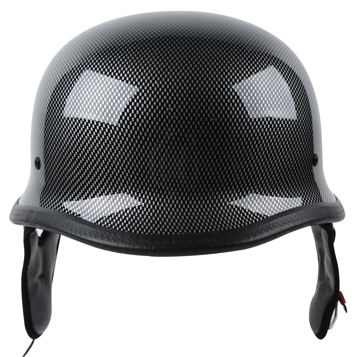 DOT Motorcycle Motorbike German Half Face Helmet For Harley Chopper Cruiser: Carbon Fiber / M