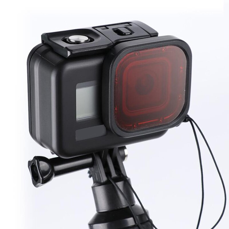 Hfes Geschikt Voor Gopro Hero 8 Camera Zwarte Diamant Waterdicht Case Waterdicht 60M