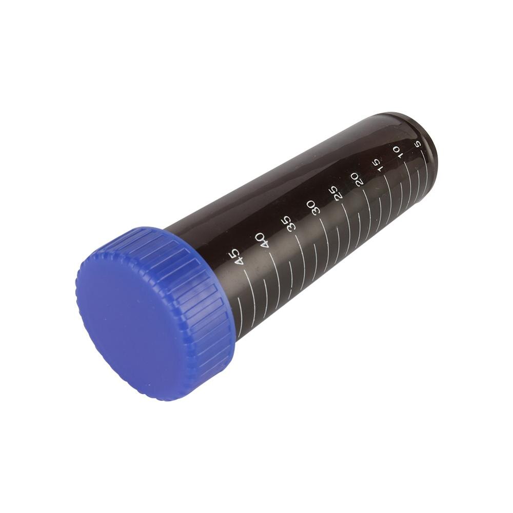 10 Stck 50ml Kunststoff Braun Zentrifuge Reagenzglas mit Skala Linie Schraube Kappe Kegel Unten Labor analysieren Sonde Container