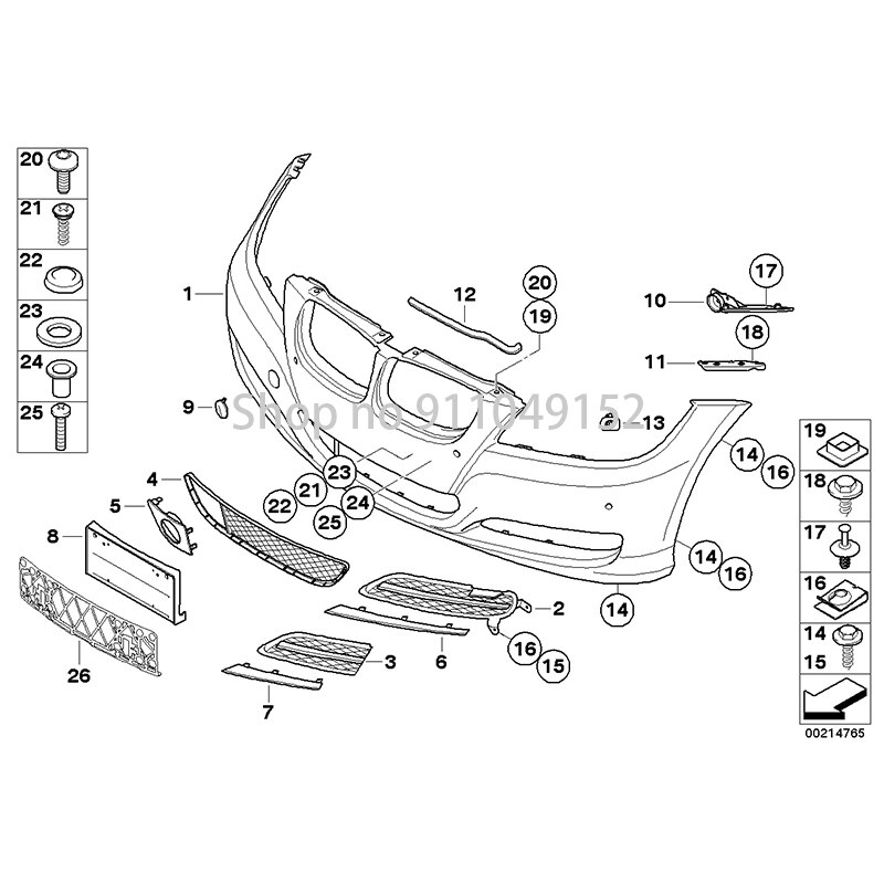 Auto Grille Center Open Bm WE90 L 316I N43 E90 Lci 316I N54N E90 Lci 318D N47 E90 Lci 318I n43 Grille Center Half Gesloten