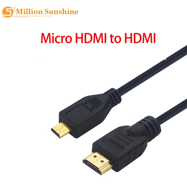 For Raspberry Pi 4 Micro HDMI to HDMI Cable Glod-Plated 3D Cable Adapter for HDTV Table Phone Raspberry Pi4 RPI000
