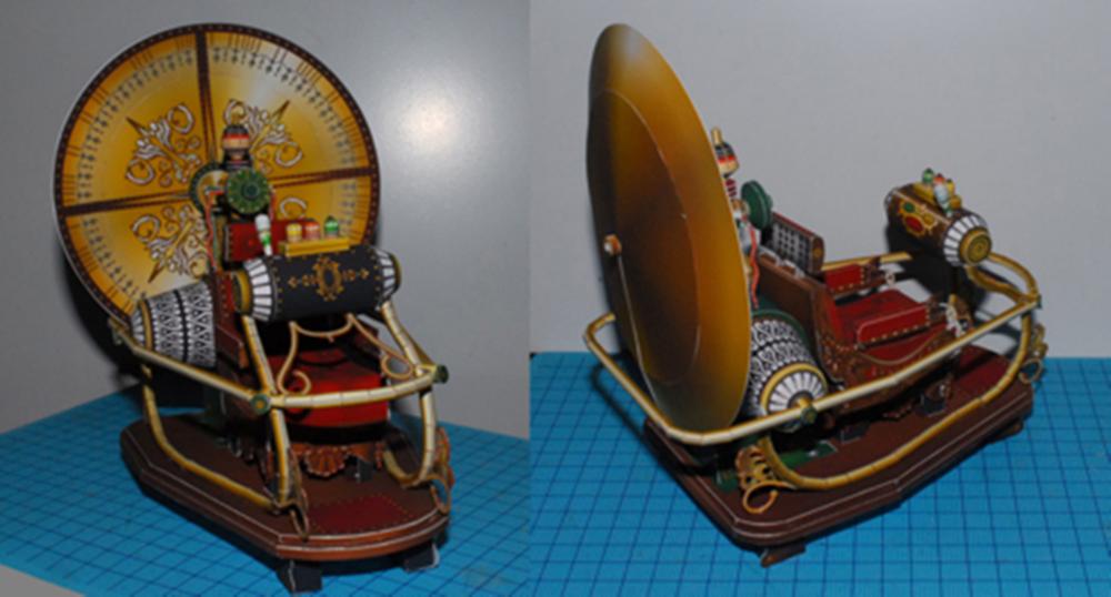 Película: máquina del tiempo ultra fino papel modelo kit