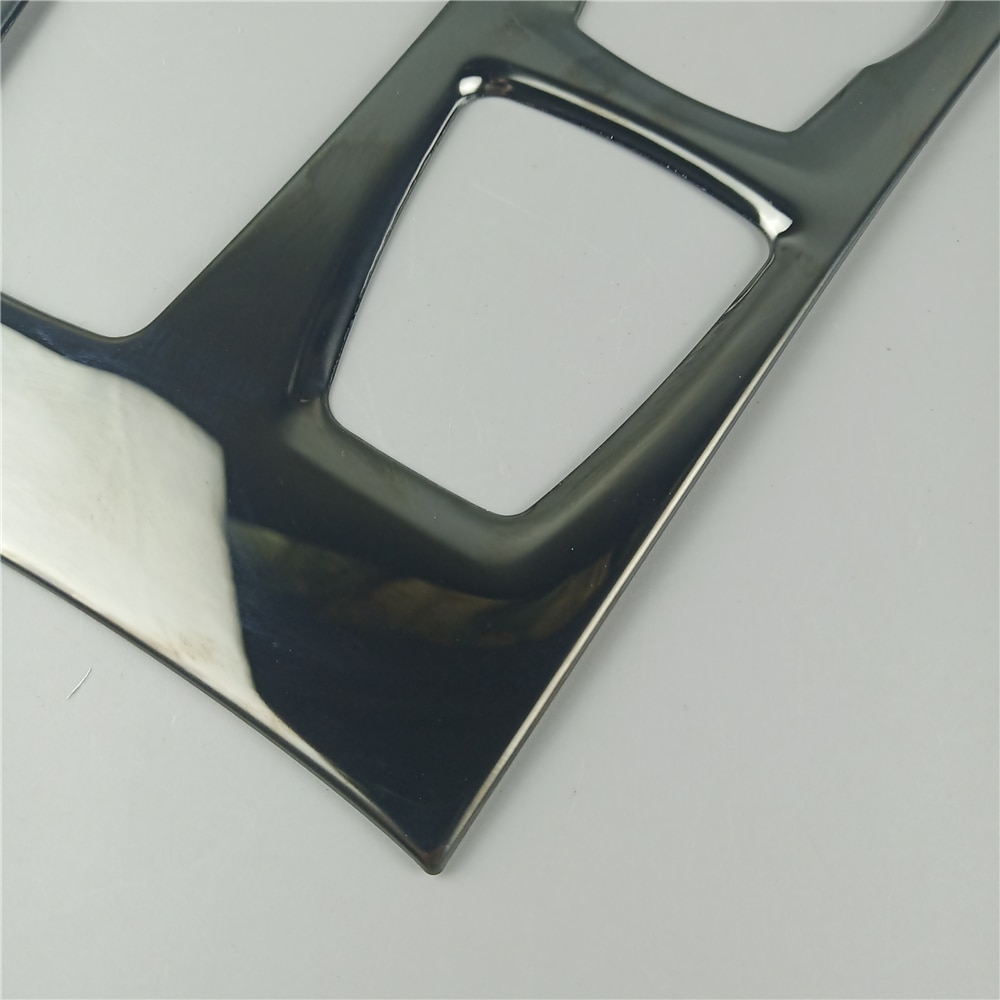 Black Center Console Gear Shift Panel Decoration Cover Trim For BMW X5 E70 X6 E71 LHD Stainless Steel Car Styling