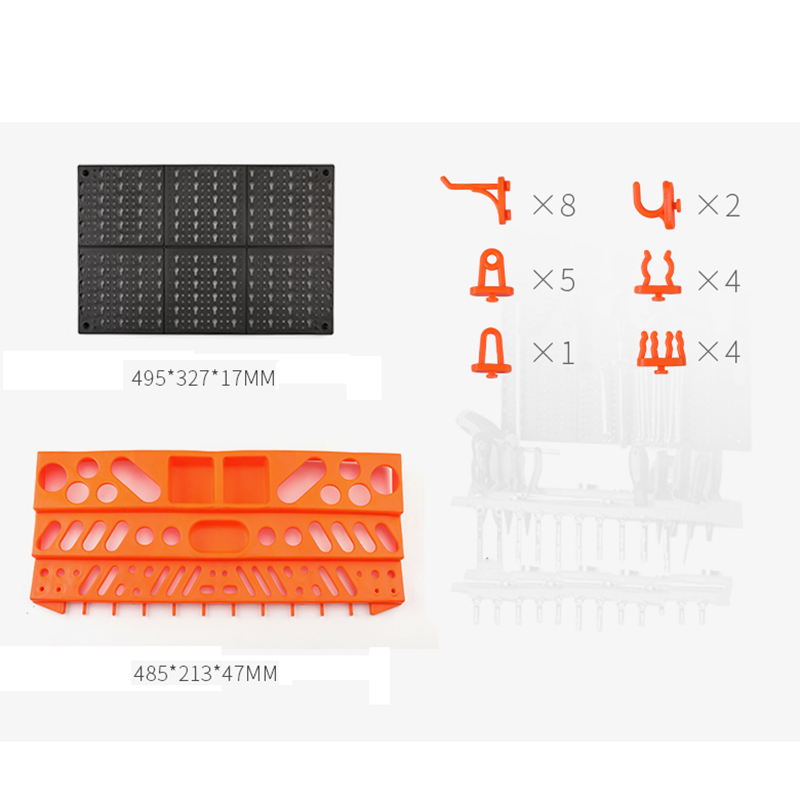 Plastic Hook Tool Box Wall-Mounted Tool Parts Organiser Component Box Hanging Plastic Toolbox Wall Hardware Parts Box