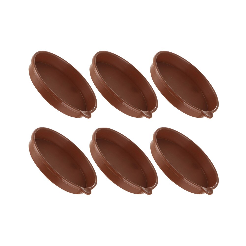 6pcs Durable Pallets Portable Drip Tray Balcony Flower Pot Solid Plant Saucer With Handle Indoor Outdoor Succulent Round