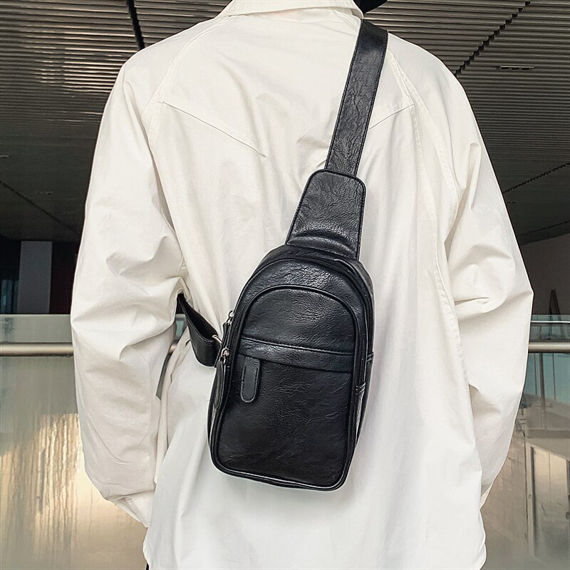 Bolso de pecho de Pu para niñas, bandolera informal con Diagonal, bolsa para deportes al aire libre