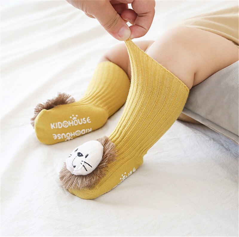 0-3T Baby Warmer Kousen Baby Boy Girl Cotton Cartoon Antislip Peuter Floor Panty Laarzen Vloer slipper Strik Kousen