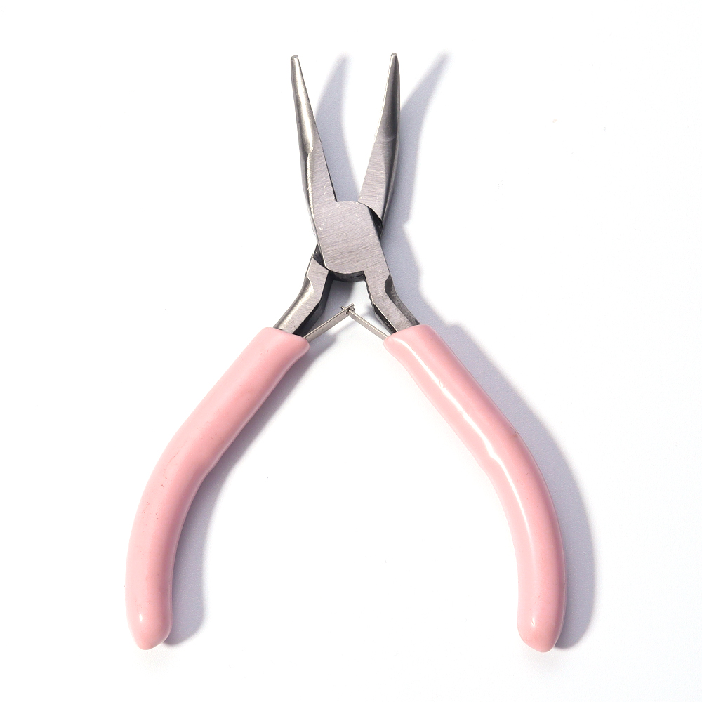 Portable Pink Color Stainless Steel Pliers Tools Set Round Nose Cutting Wire Plier Kit For Handcraft Beading DIY Jewelry Making: Yellow