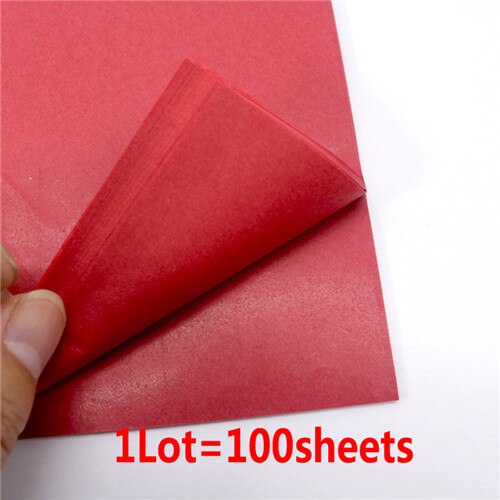 100 Stuks 21*30 Cm Tissue Papier Diy Handgemaakte Craft Papieren Bloemen Cadeau Verpakking Bruiloft Feestelijke &amp; Party Thuis decoratie Benodigdheden: 100pcs Red Paper