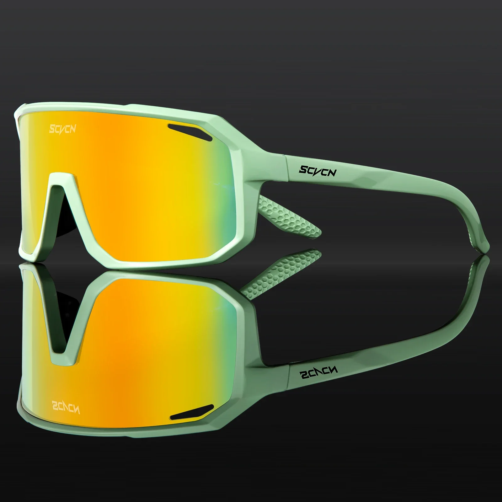 SCVCN Fahrradbrille, Fahrrad, Mountainbike, Wandern, Camping, Golf, UV400, Sonnenbrille, Sportschutzbrille für Männer und Frauen, Baseball: Licht Grau