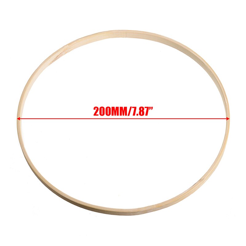 Aro de bordado redondo de bambú, herramienta Manual de costura artesanal, punto de cruz tradicional, 20cm de diámetro, 10 unids/set por juego