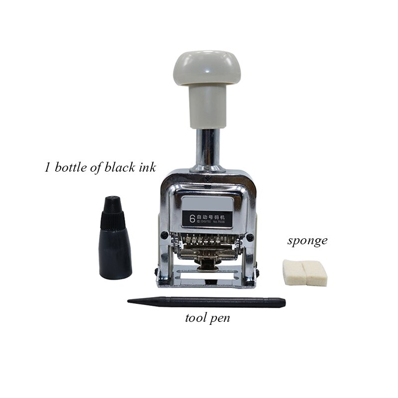 Macchina numerica 6 posizioni numeratrice automatica nella pagina di codifica numerica capitolo macchina per marcatura timbro digitale: Default Title