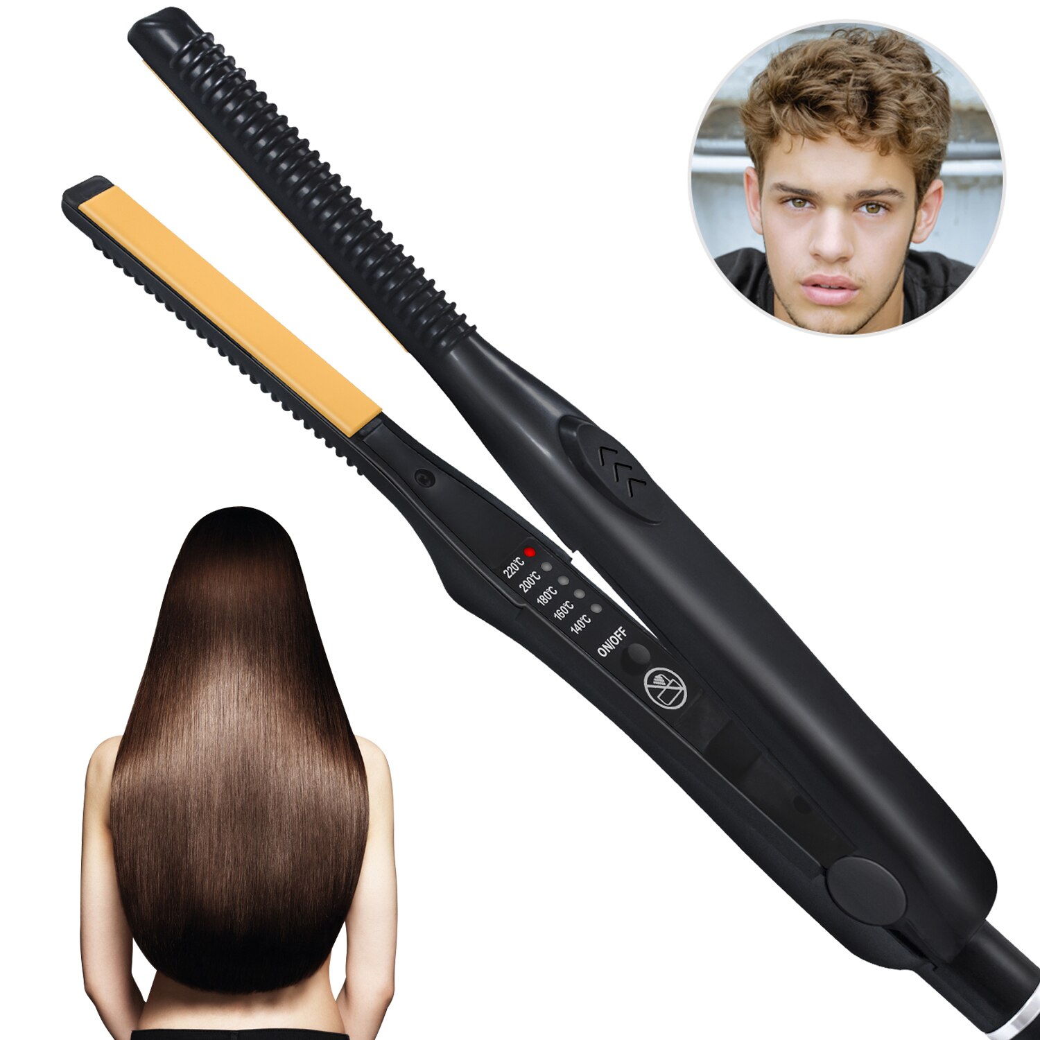 Kleine Stijltang Keramische Drijvende Platen Haar Crimpers Mch Heater Krultang Stijltangen Hairstyler Tool Pony Krultang