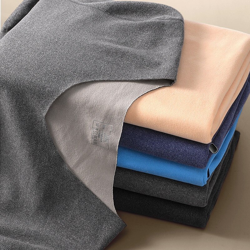 Camicie termiche per uomo canottiera in pile senza cuciture intimo termico invernale da uomo manica lunga Top intimo termico riscaldato cotone