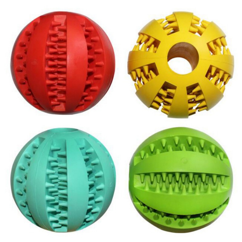 Pet Toy Balls Dog Chew Durable Dog Treat Balls Pet Rubber Elastic Ball for Small Dogs Release Pressure Interactive Active Funny