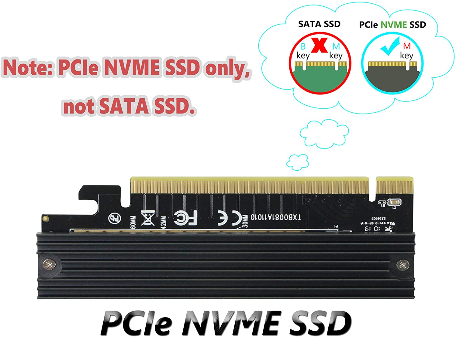 M.2 Naar Pcie X16 Adapter Kaart Pci-E Naar M. 2 Convert Adapter Nvme Ssd Adapter M2 M Sleutel Pci Express 3.0X4 2230-2280 Size