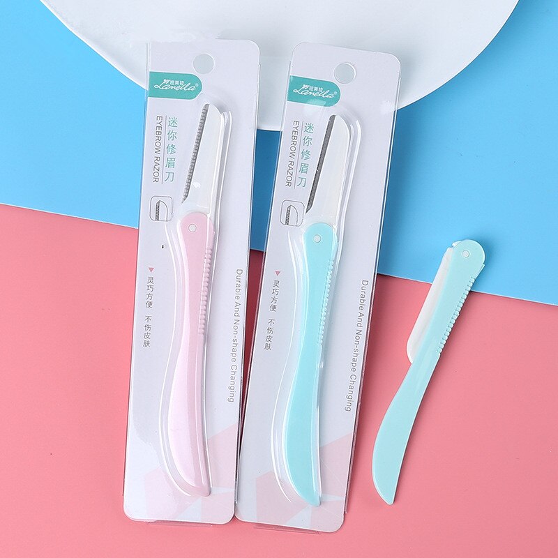 Recortador de cejas plegable, maquinilla de afeitar, cuchillo para mujer, raspador de cejas, cuchilla para cejas, eliminador de vello facial, herramientas de maquillaje de belleza