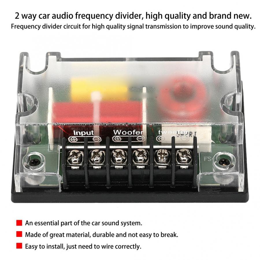 Auto accessorie 2 Weg Auto Audio Frequentieverdeler Speaker Sound Filter Auto Accessoires oto aksesuar