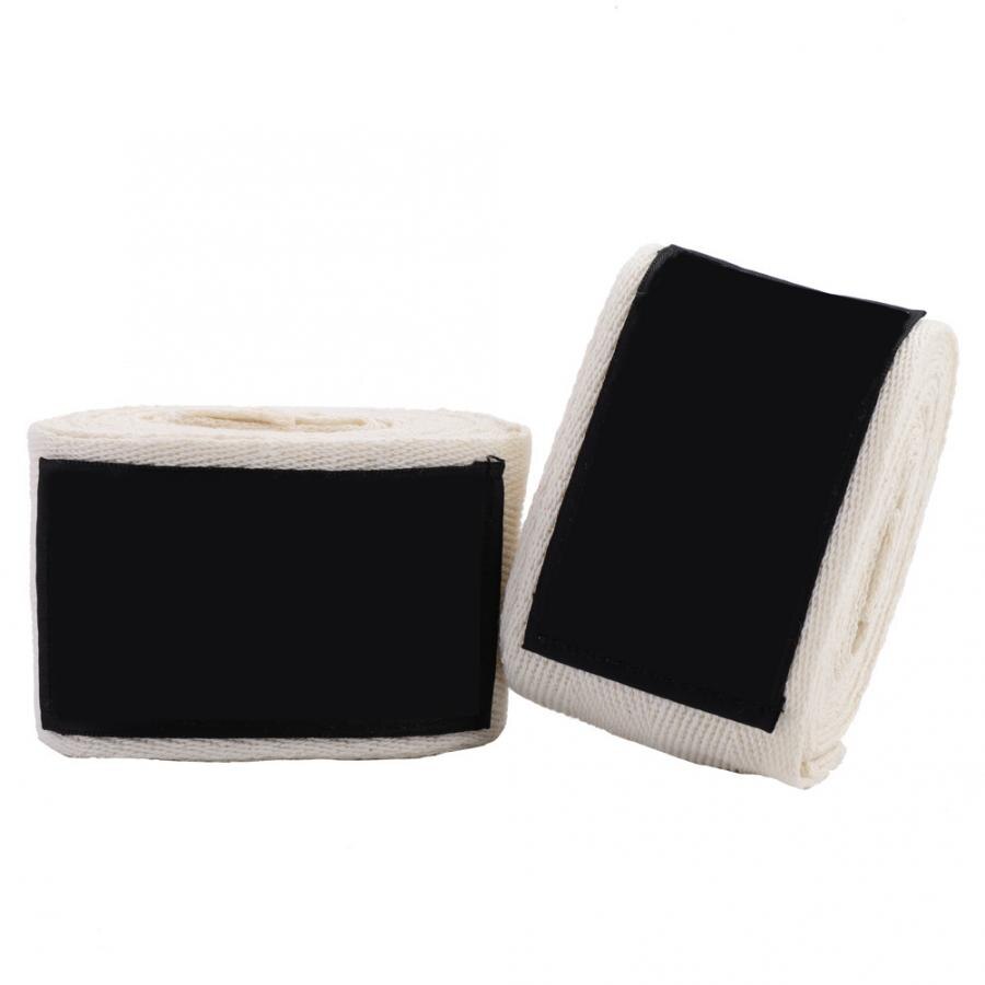 1 pair unisex wrist support boxing kickboxing muay thai hand wrap breathable fast drying cotton handwraps sports wrist band 2.5m: White