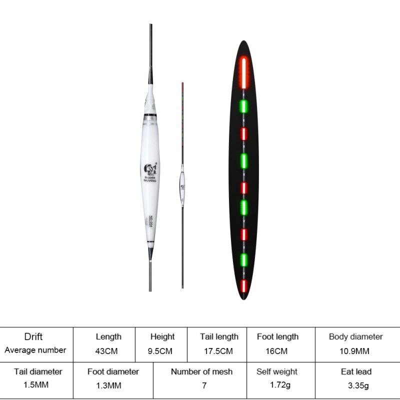 Smart Fishing Float Bite Alarm Fish Bite Bait LED Light Color Change Automatic Night Electronic Changing Fishing: A4