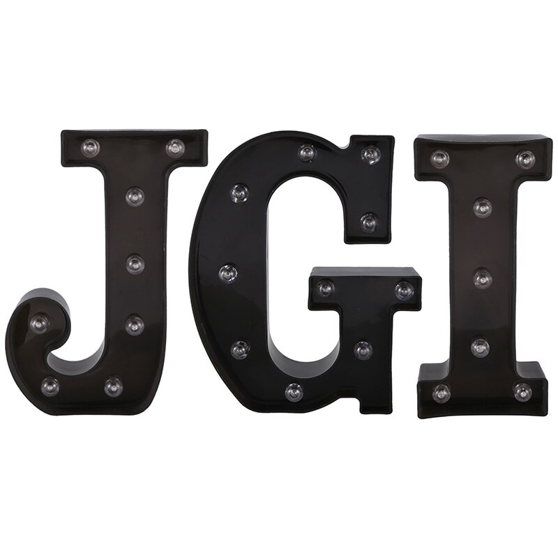 Newly Led Letters Numbers Lights Black Decorative Marquee Lamps for Events Wedding Party Birthday Home Bar