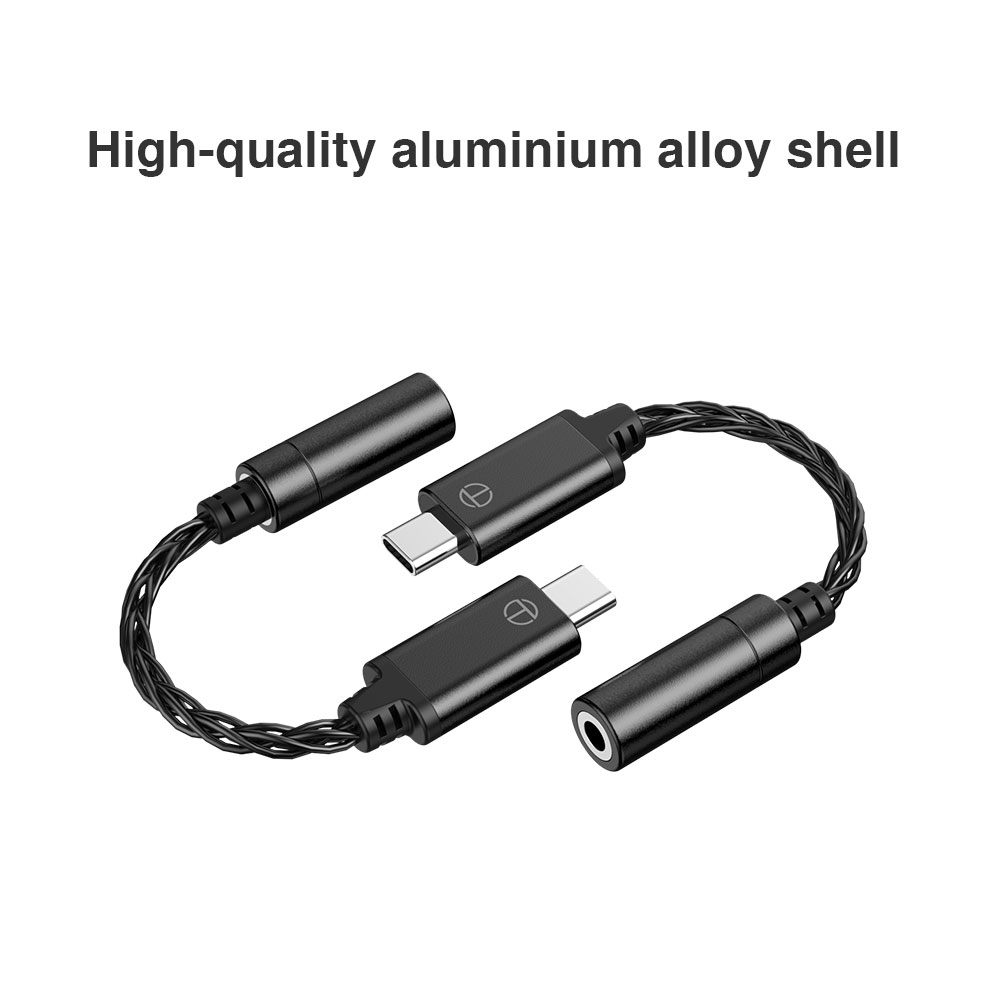 TRN TE DAC AMP Adapter Type-C do 3.5mm kabel audio chip wzmacniacz słuchawkowy PCM 96 kHz dla oficjalnego sklepu TRN