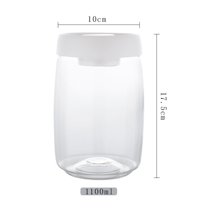 Vacuum Sealed Jar for Tea Candy Grains Food Container Spice Containers for Condiments Storage Jar Kitchen Accessories: 1100ml