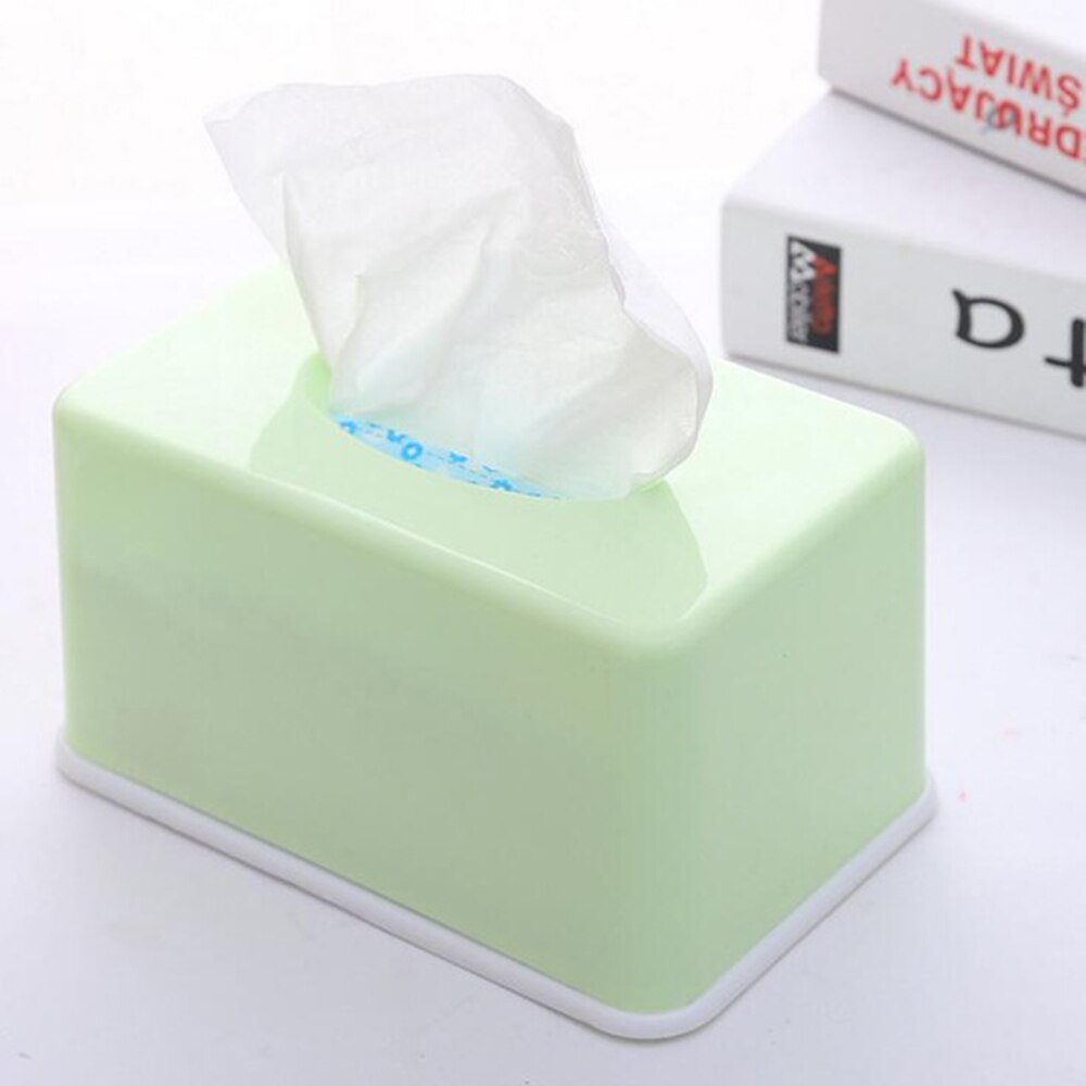 para el hogar caja de pañuelos de plástico de Color caramelo Tipo de asiento de inodoro recipiente de papel para sala de estar servilletero para decoraciones del hogar: Green