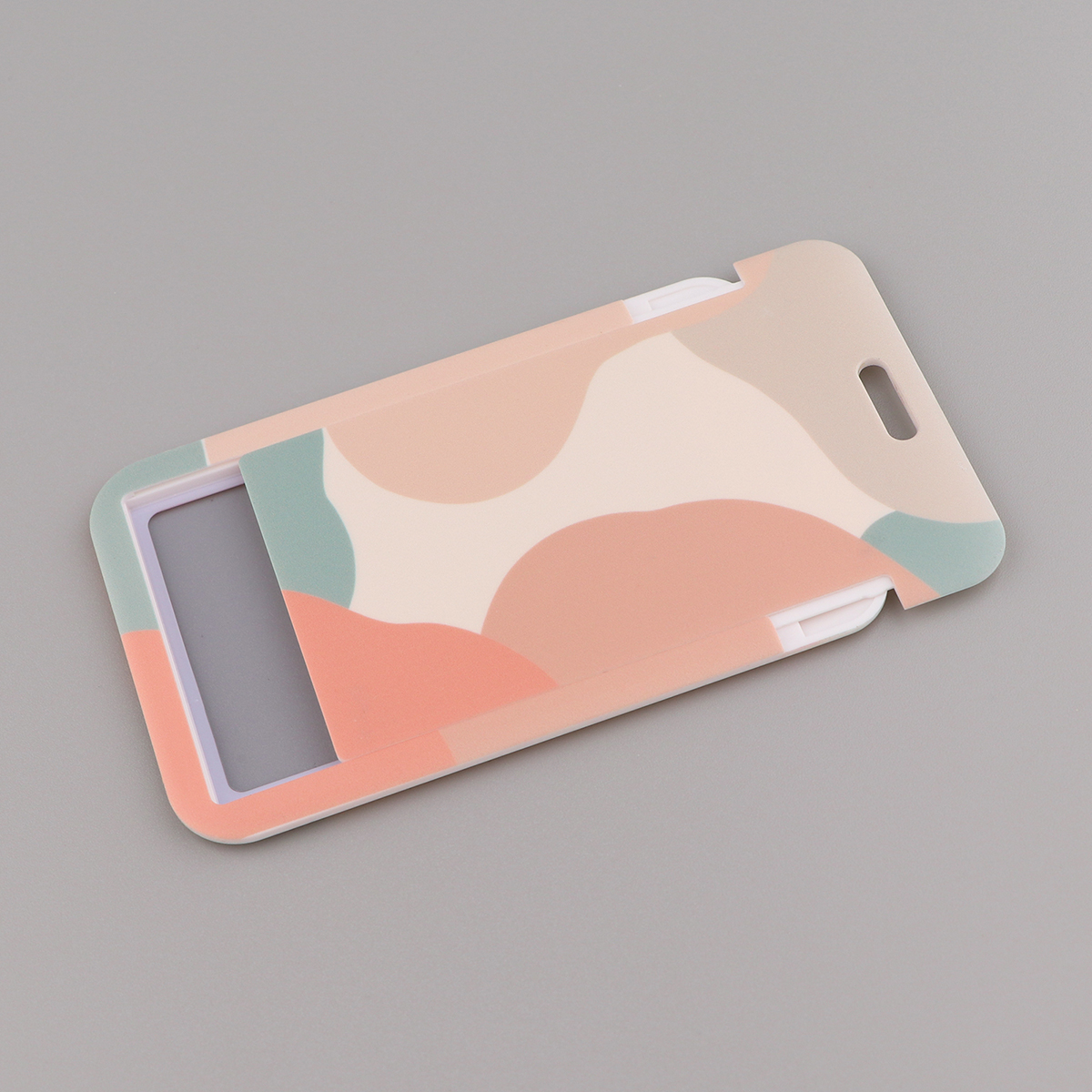 Ransitute R2809 DIY patrón minimalista Patchwork titular de la tarjeta de identificación titular de la tarjeta de autobús cordón de la tarjeta del personal para llaves teléfono DIY cuerda para colgar