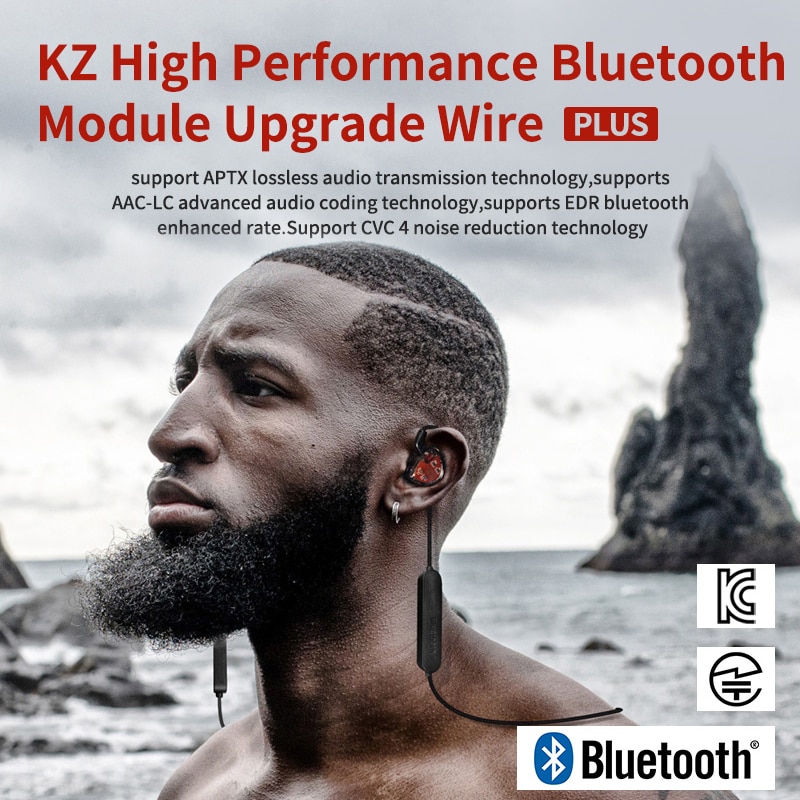 KZ étanche Aptx Bluetooth Module 4.2 sans fil câble de mise à niveau cordon applique écouteurs d'origine ZS10AS10ZSTZS6ZSNProAS16ZS10Pro