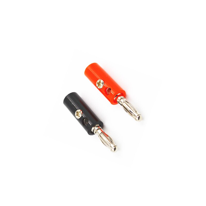 10 Stks/partij Audio Speaker Schroef Banaan Plaat Stekkers Connectors 4Mm Zwart Rood Solderless Kant Stapelbare Banaan Connectoren