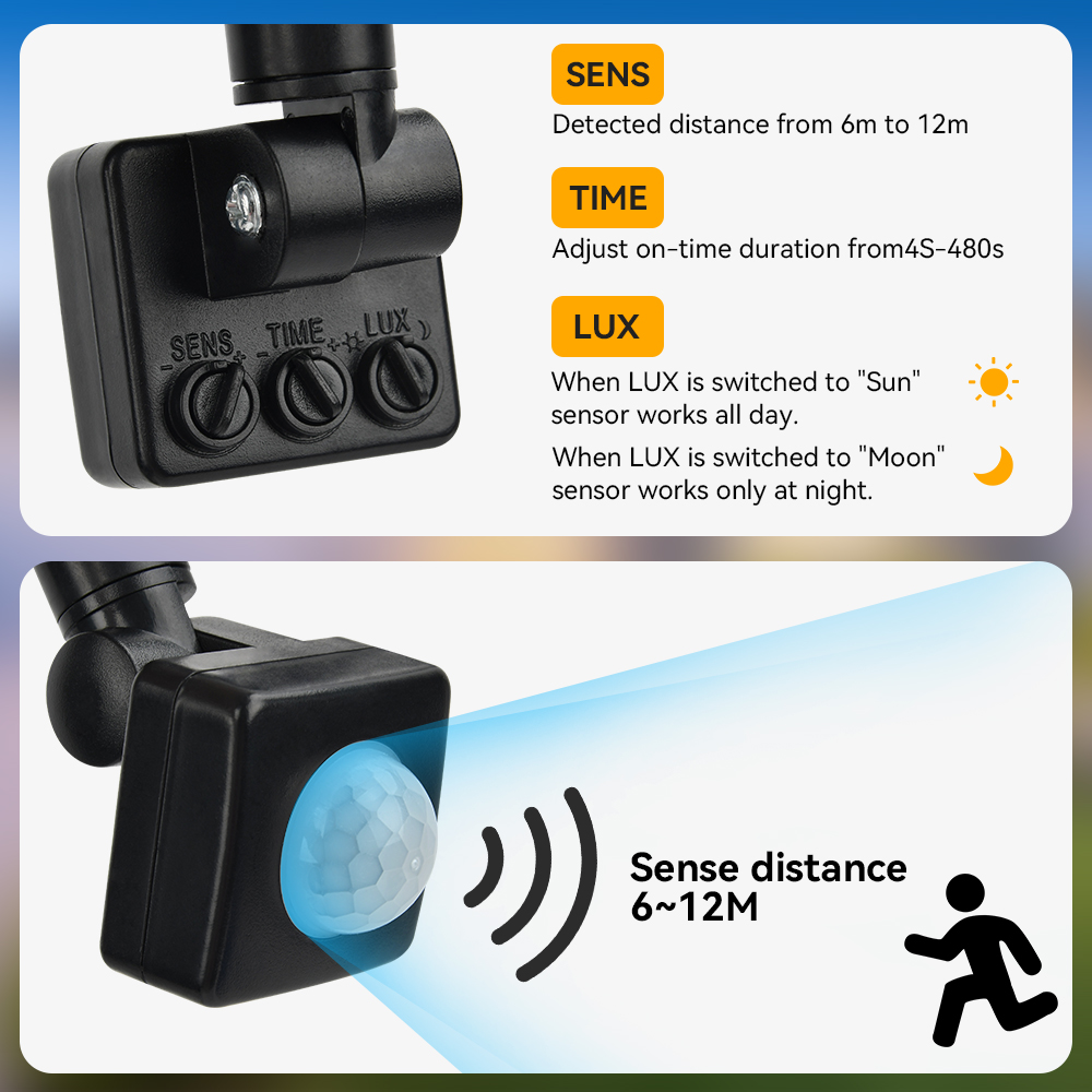 LED Floodlight Outdoor Motion Sensor Floodlight Light AC220V 10W-100W IP66 Waterproof Spotlight Street Lamp For Garden Backyard