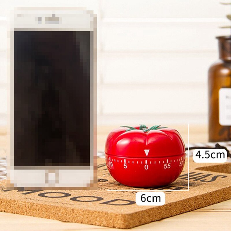 1-60min Tomato Timer Durable Kitchen Mechanical Timer Tomato Shape Countdown Timer Reminder Alarm Clock for Cooking Gadgets