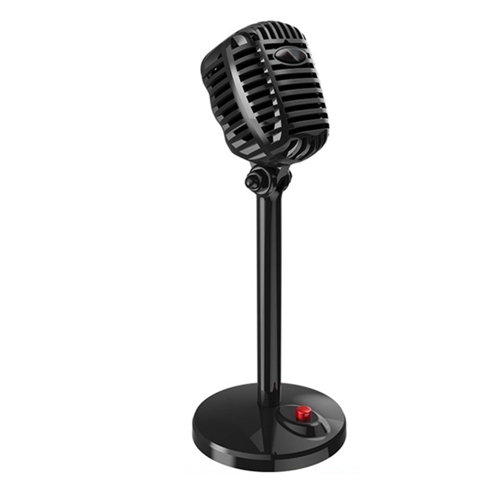 Desktop Microphone Stable Anti-noise 3.5mm USB Karaoke Retro For Computer Adjustable Angle Game Conference Home Multifunctional