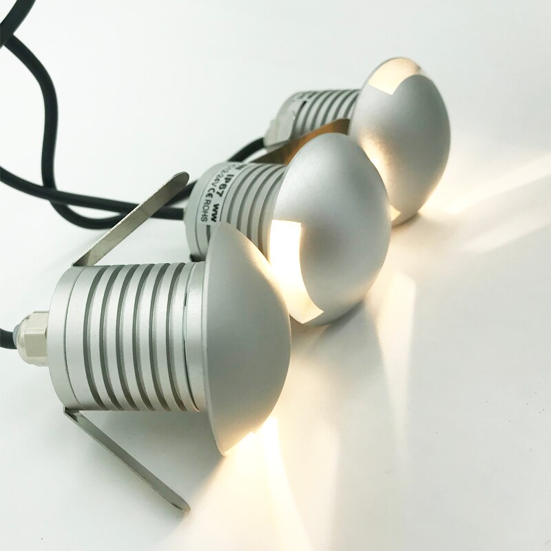 Treefores 3w dc 12v 24v led spot belysning  ip67 udendørs havespot lampe ce rohs party swimmingpool trappe pære spotlight