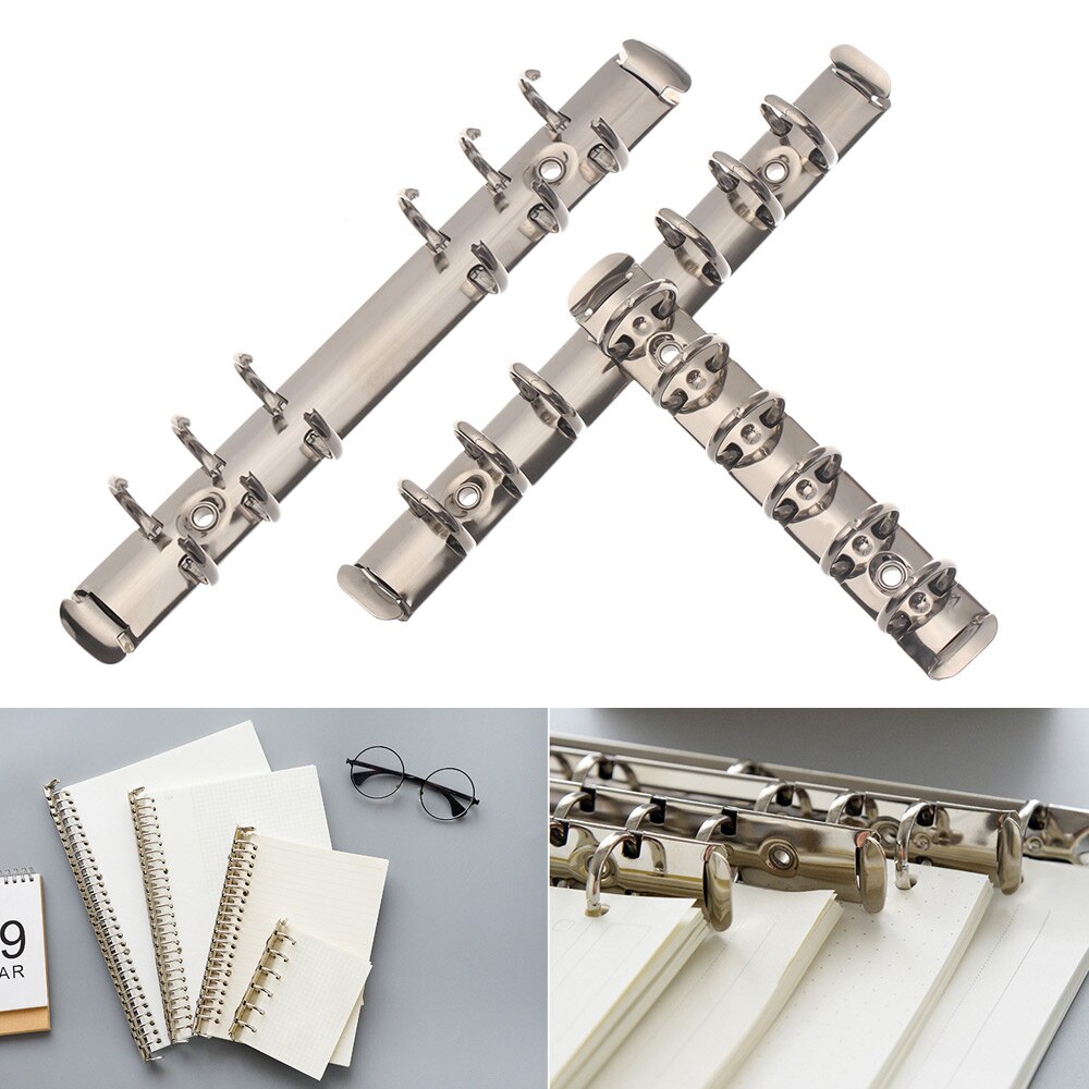 A4/B5/A5/A6/A7 Metal Spiral Rings Binder Clip Loose-leaf File Folder Clip Scrapbook Notebook Refillable Binding Hoops