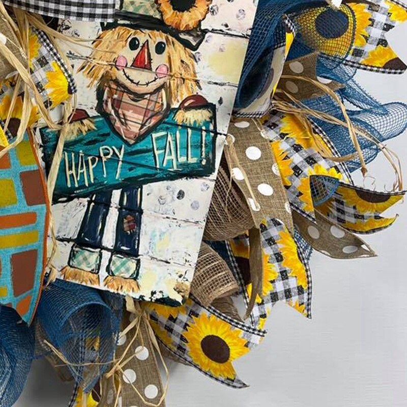 Guirnalda de espantapájaros, decoración de otoño, colgante para el hogar