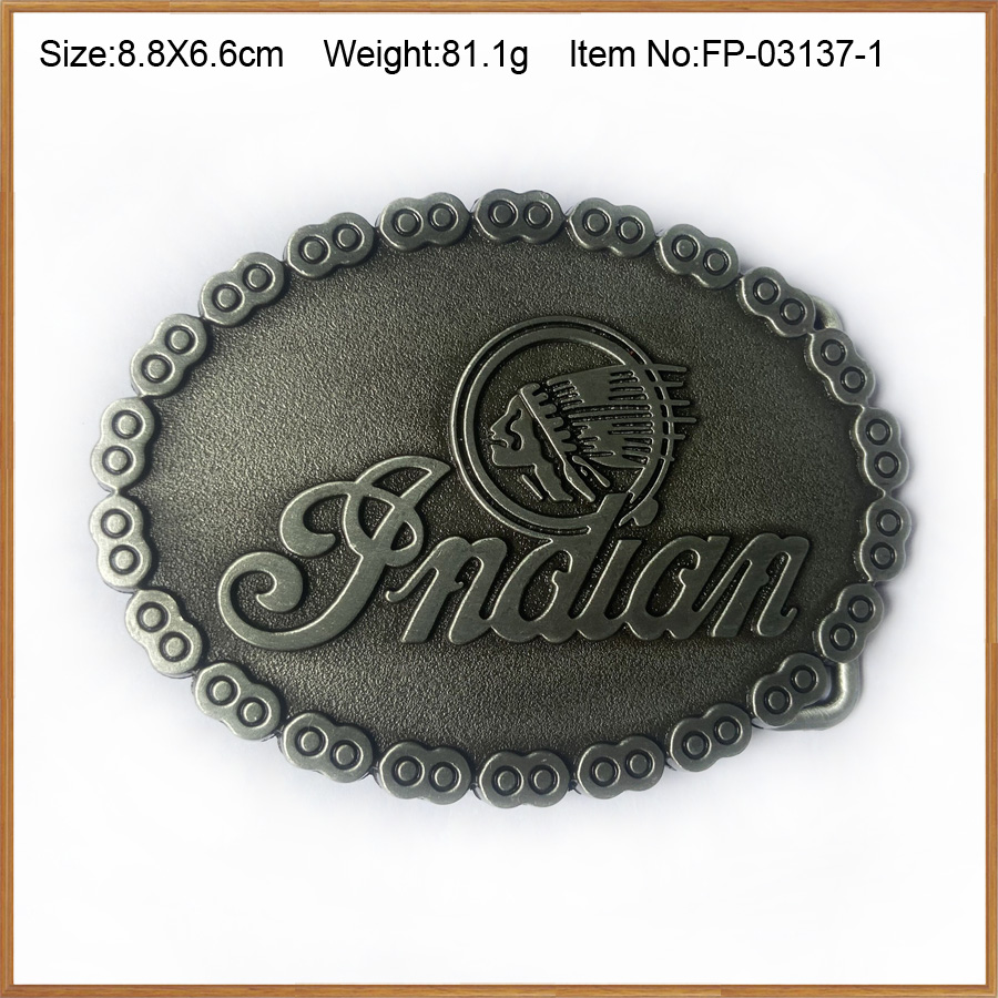 BuckleClub retro zwart geëmailleerde zinklegering gesp FP-03137 tinnen afwerking voor 4 cm breedte riem: Antique Copper