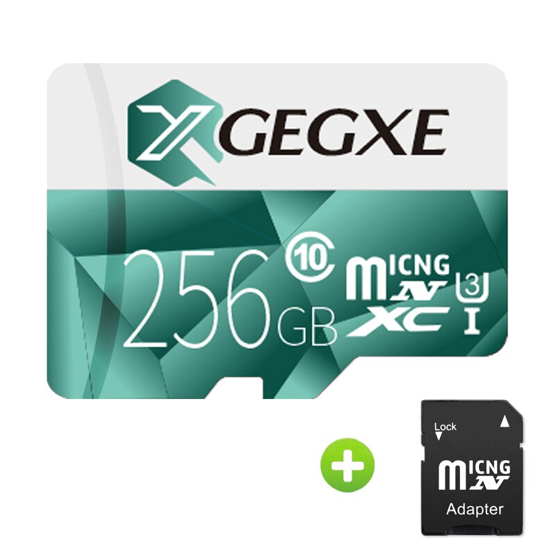 XGEGXE Memory Card Micro sd 128gb de memoria TF Card microSDXC UHS-I U3 8g/16gb/32gb/64gb/256gb For Smartphone: 256G-Adapter