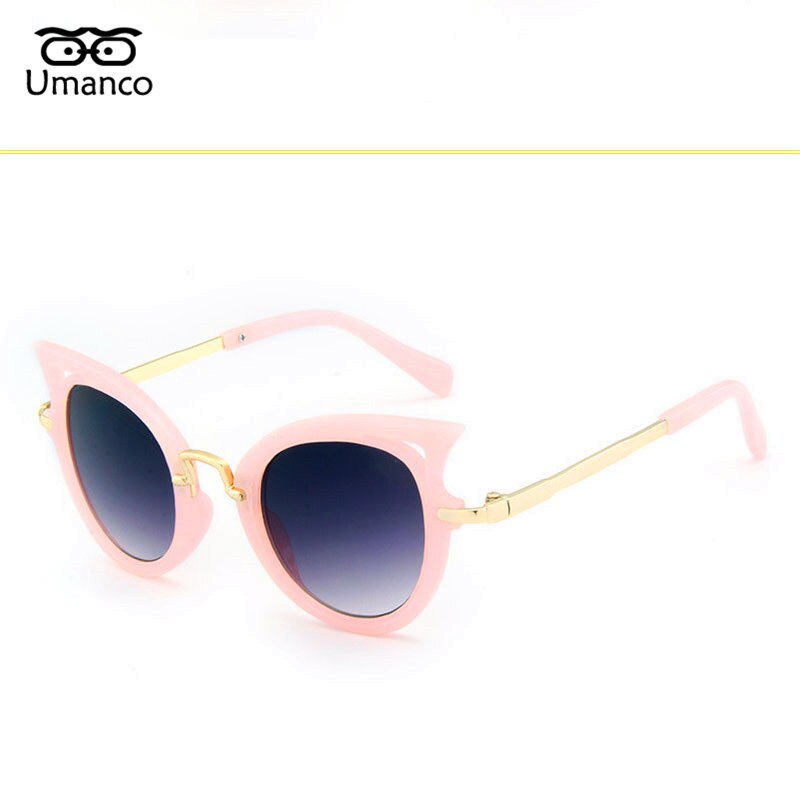 Umanco Cat Eye Brand Sunglasses For Children Triangle Children's Glasses Beach Travel Birthday: 02